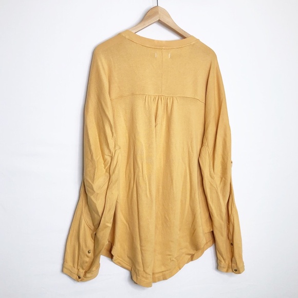 Free people with a free mustard, embroidered oversize tunic, Henley - Picture 11 of 12